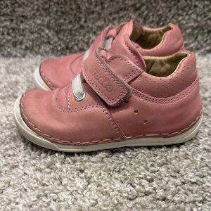 Froddo Pink Leather High-Top Walker with Velcro Strap